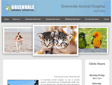 Tablet Screenshot of greenvaleanimalhospital.com.au